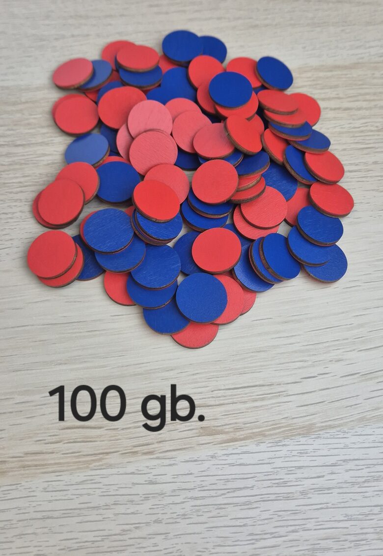 Žetoni matemātikai 100 gb.