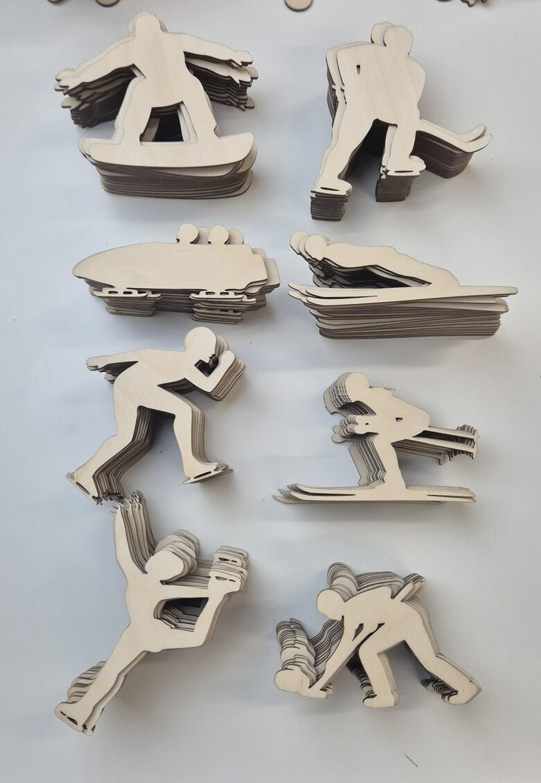 Silueti "ziemas sporta veidi"