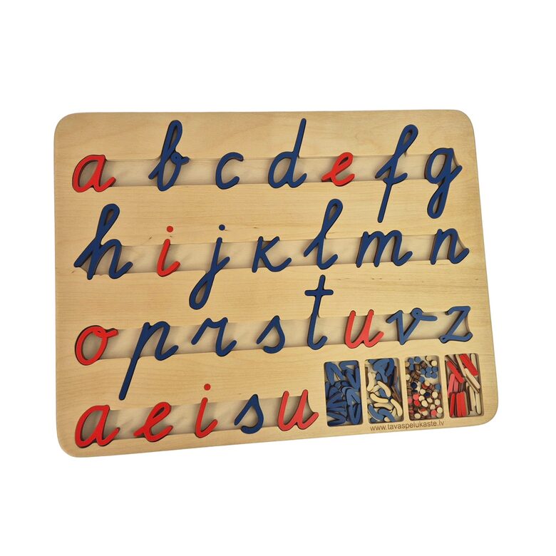 Kustīgais alfabēts - Mazie rakstītie burti paliktnī 